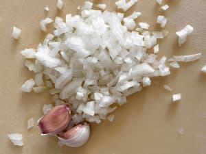 Chopped Onions & Garlic