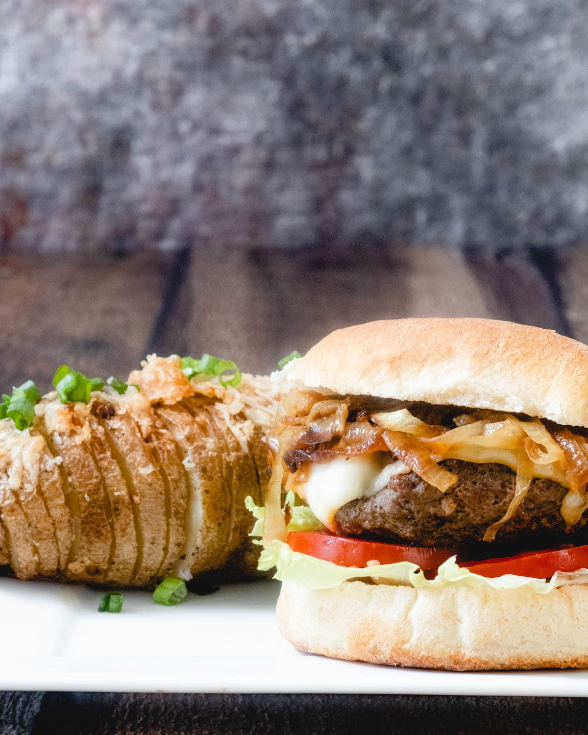 famous food from Montana includes elk burgers with hasselback potatoes.