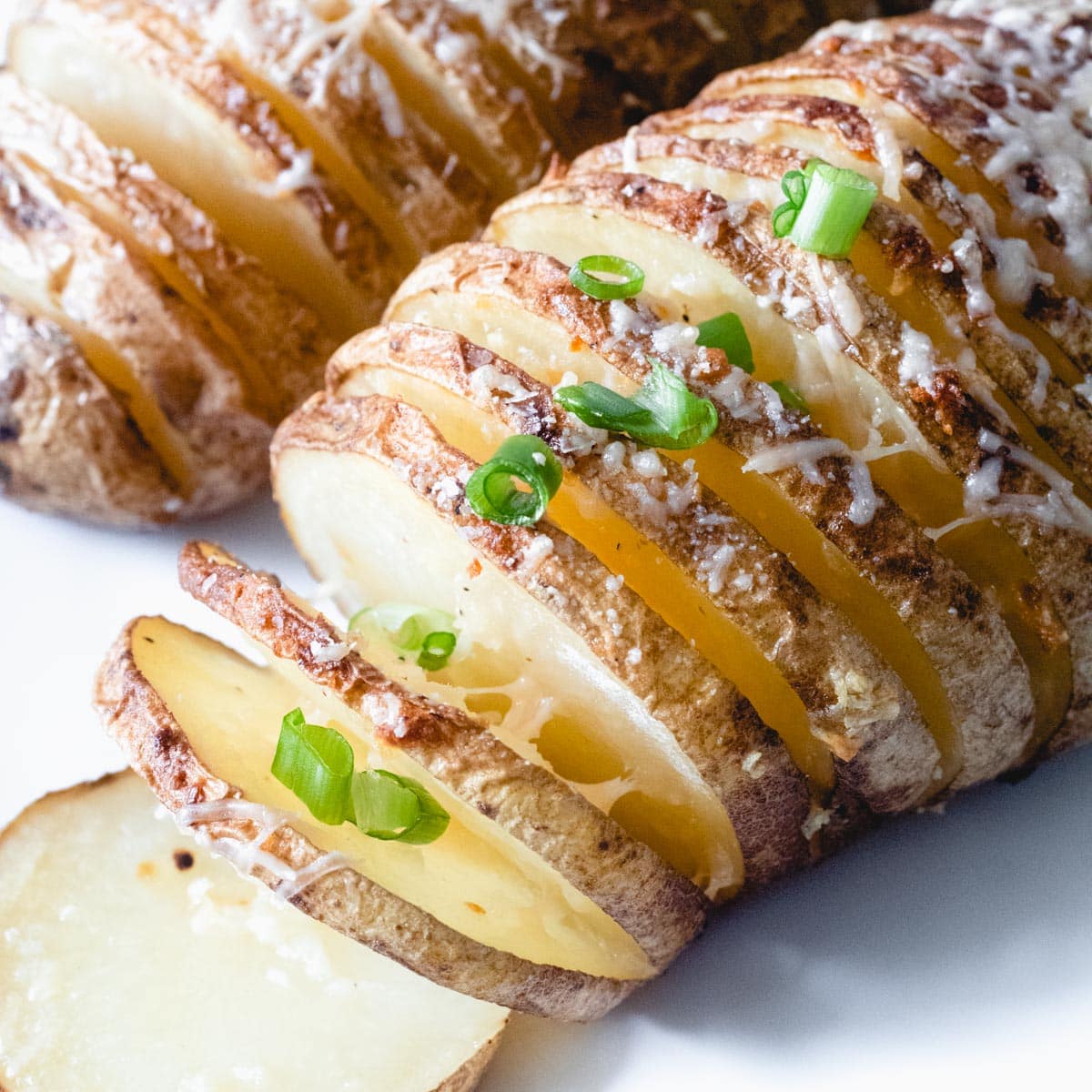 Baked Garlic Parmesan Hasselback Potatoes - with Butter & herbs