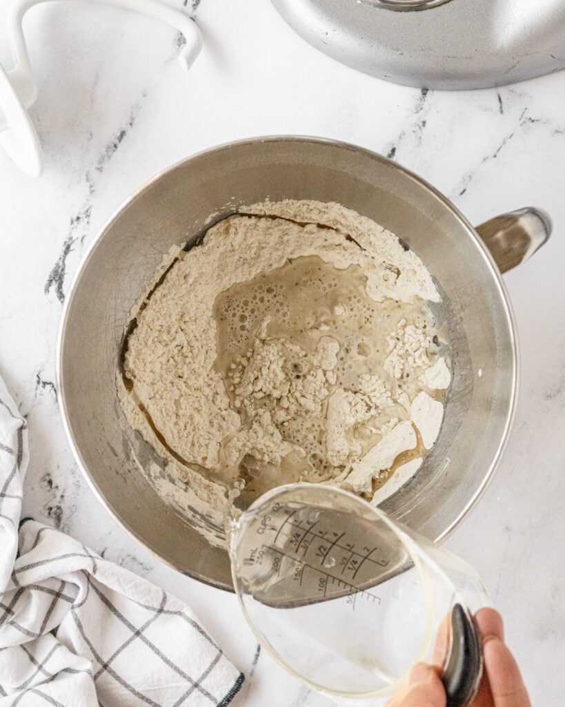 View of Homemade Garlic and Herb Pizza Dough Recipe