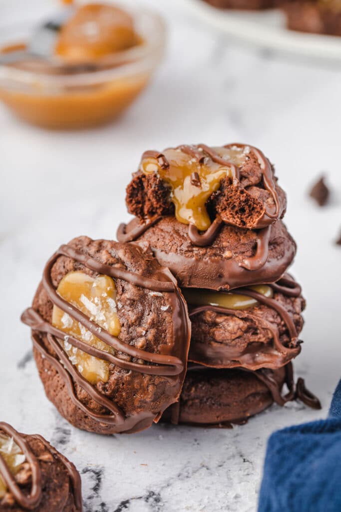 Salted Caramel Brownie Cookies (Girl Scouts Adventureful Copycat)