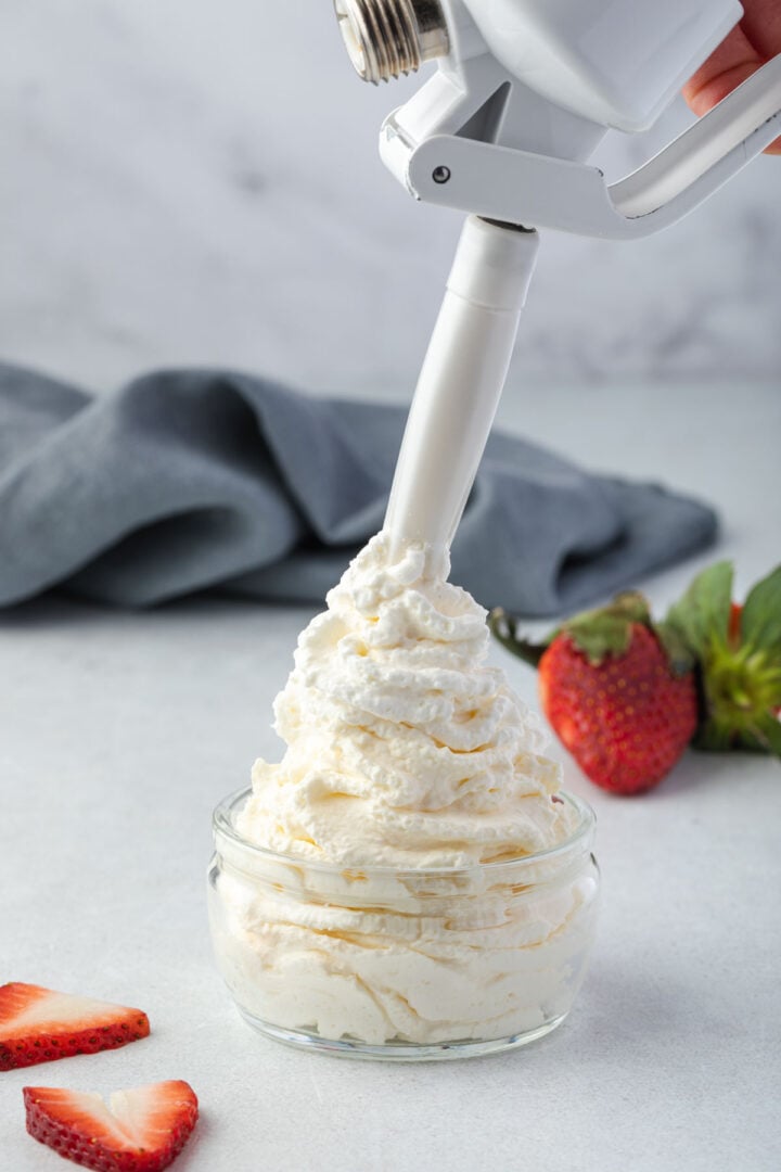 Homemade Whipped Cream Recipe For A Dispenser   Whipped Cream Strawberries 720x1080 