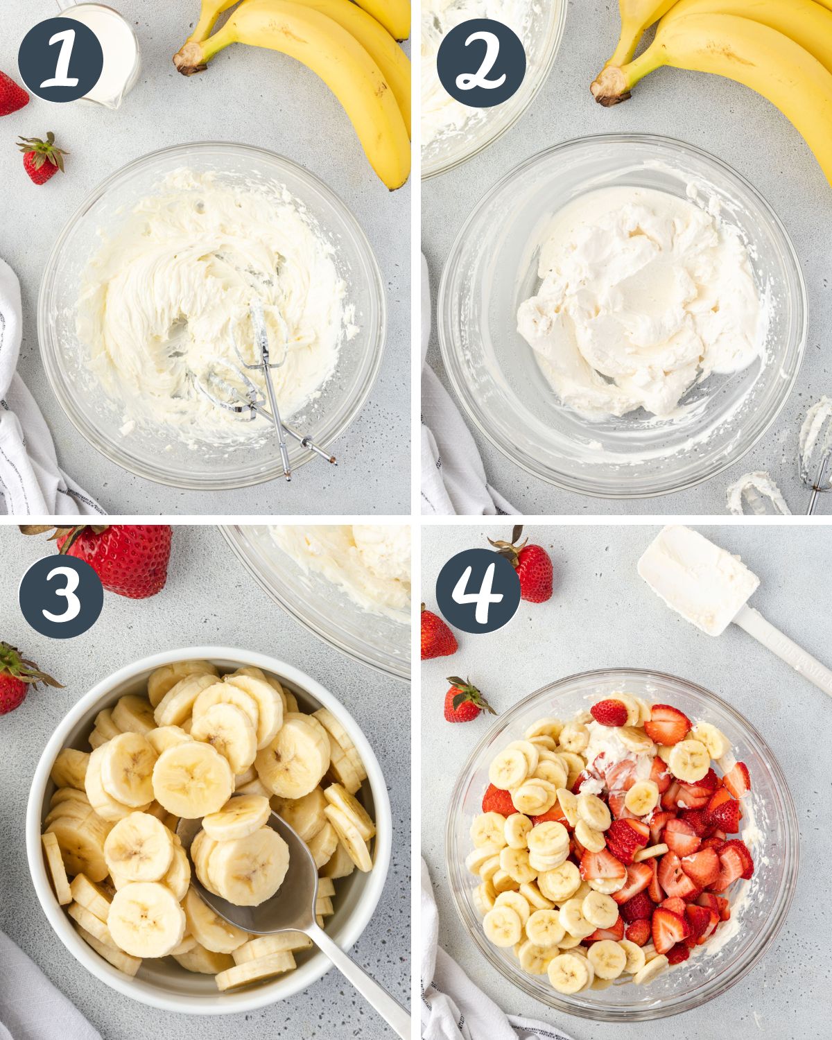 4 images showing the steps of how to make this recipe.