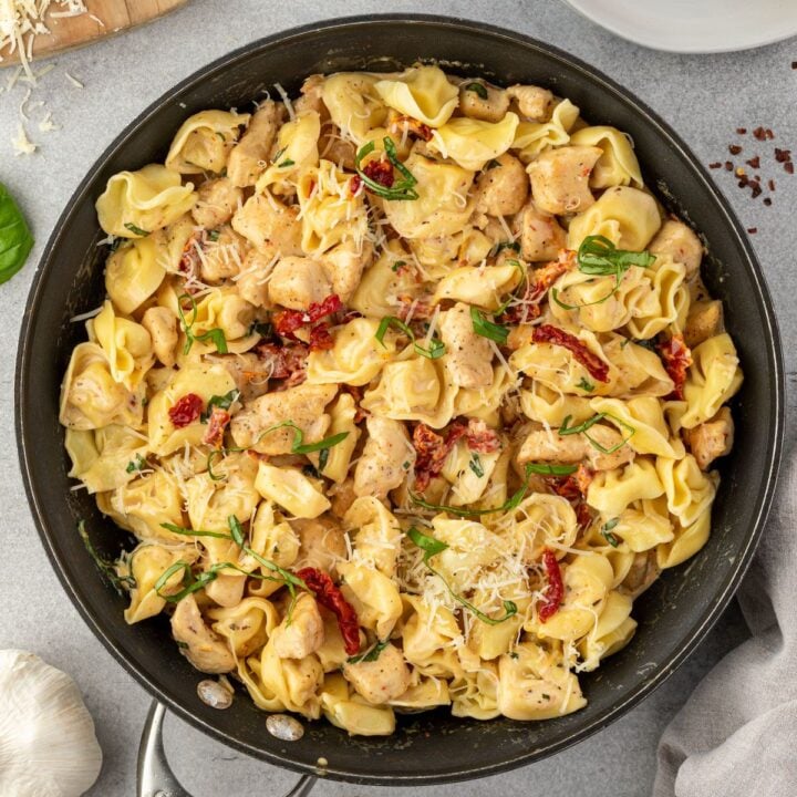 Marry Me Chicken Tortellini in a large skillet.