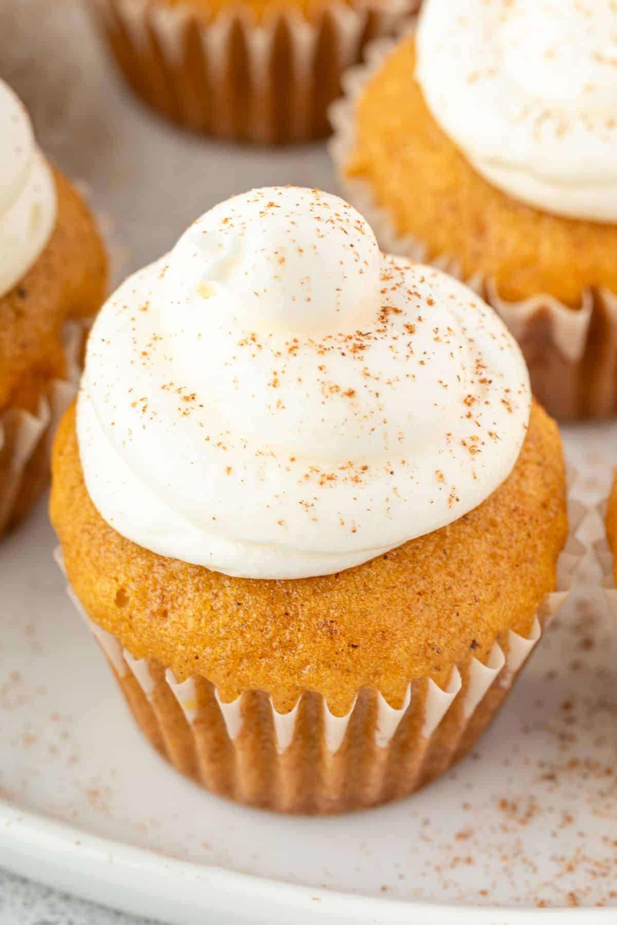 A close up of a cupcake.