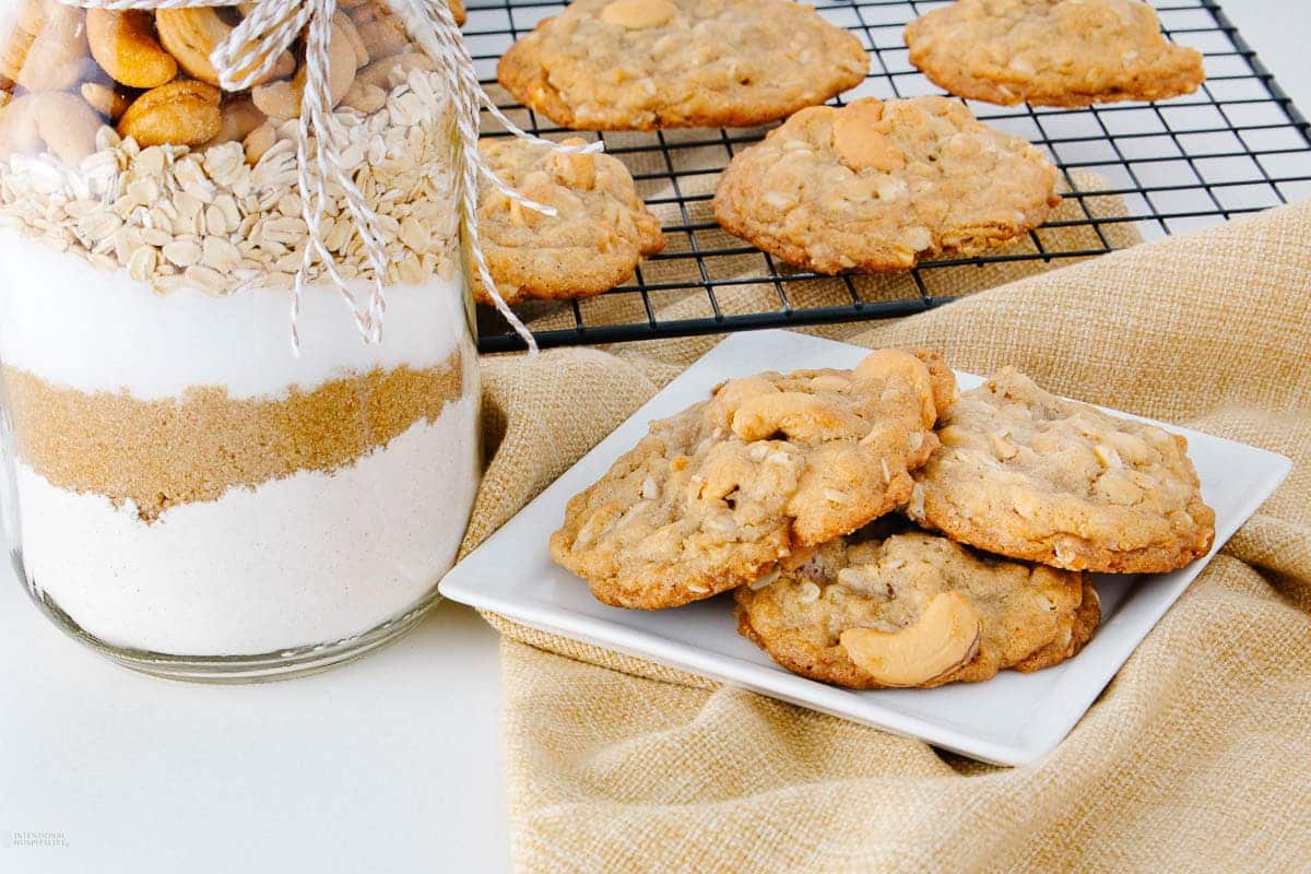 A close up shot of cashew cookies.