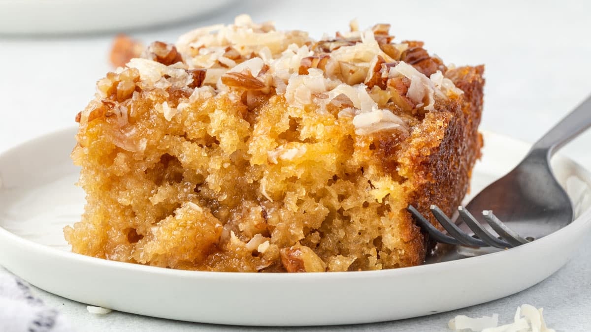 A close up shot of granny cake.