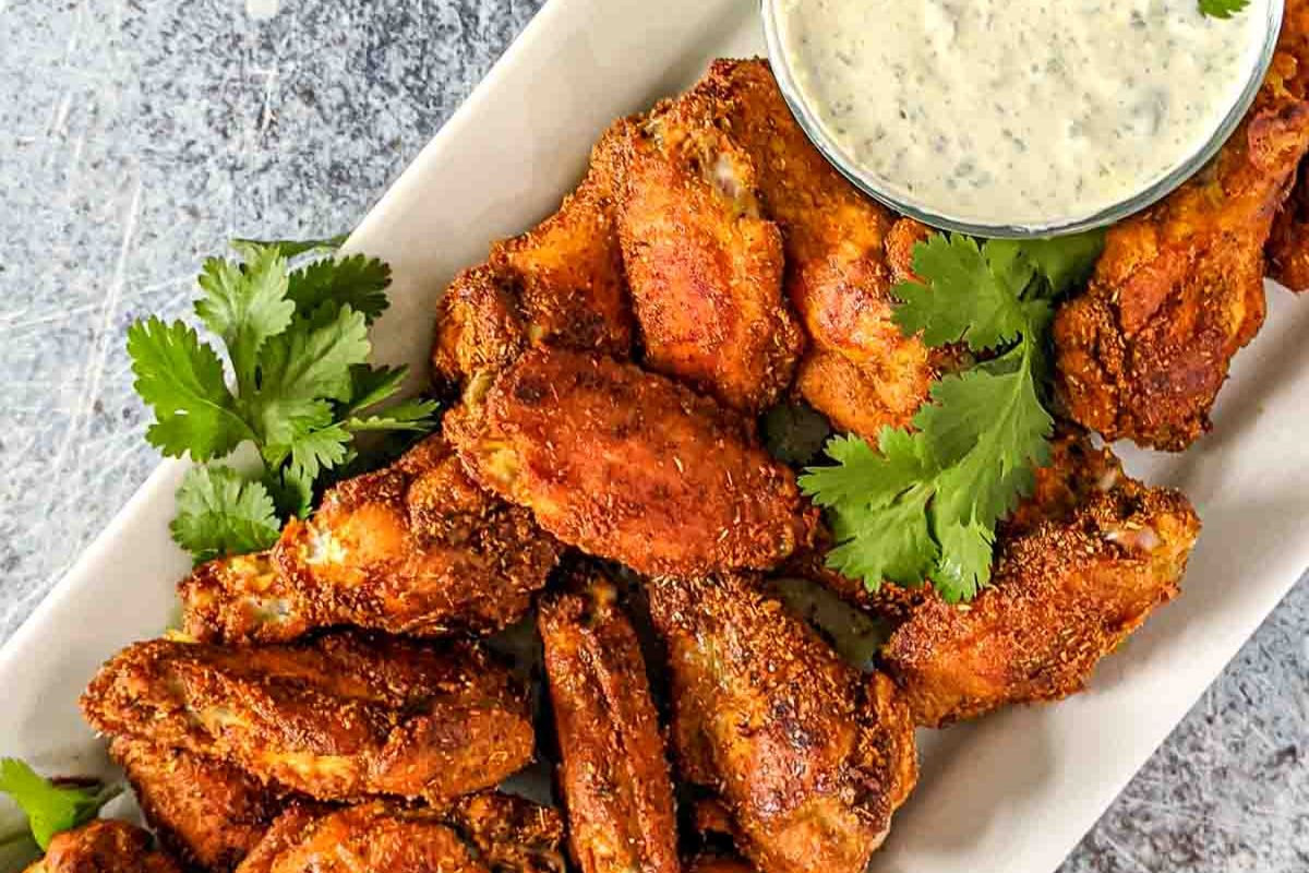A close up shot of Shawarma Chicken Wings.