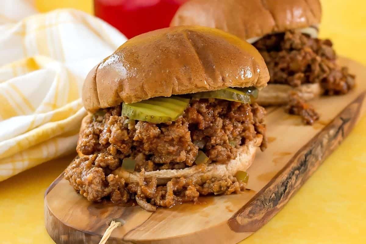 A close up shot of sloppy joe.