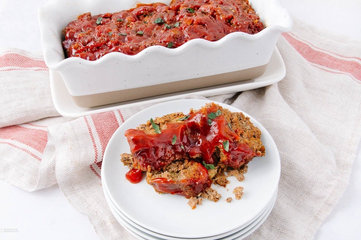A close up shot of meatloaf.